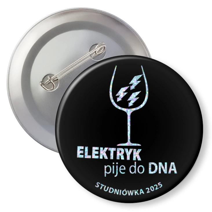przypinka brokatStudniówka brokatowa elektryk