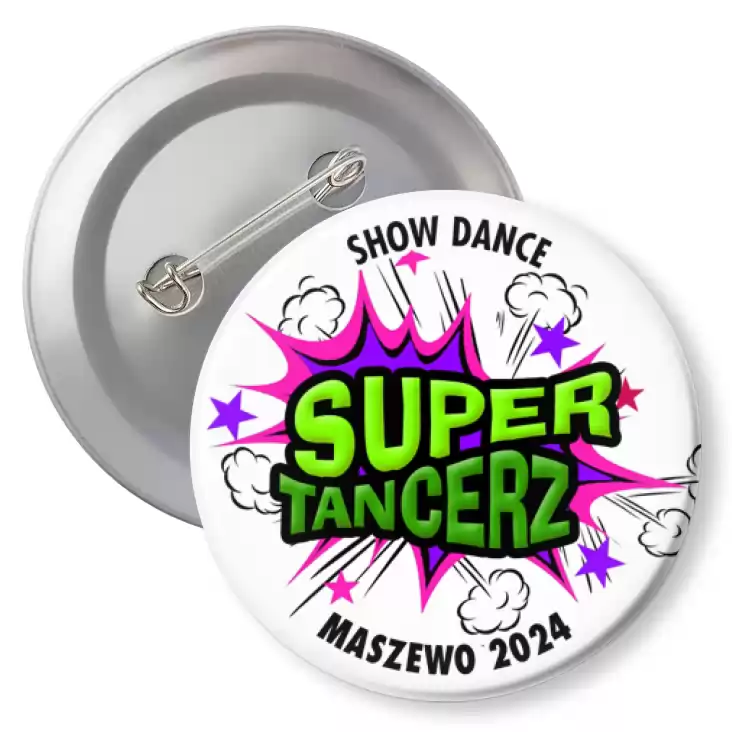 przypinka z agrafką Super tancerz Show Dance Maszewo 2024