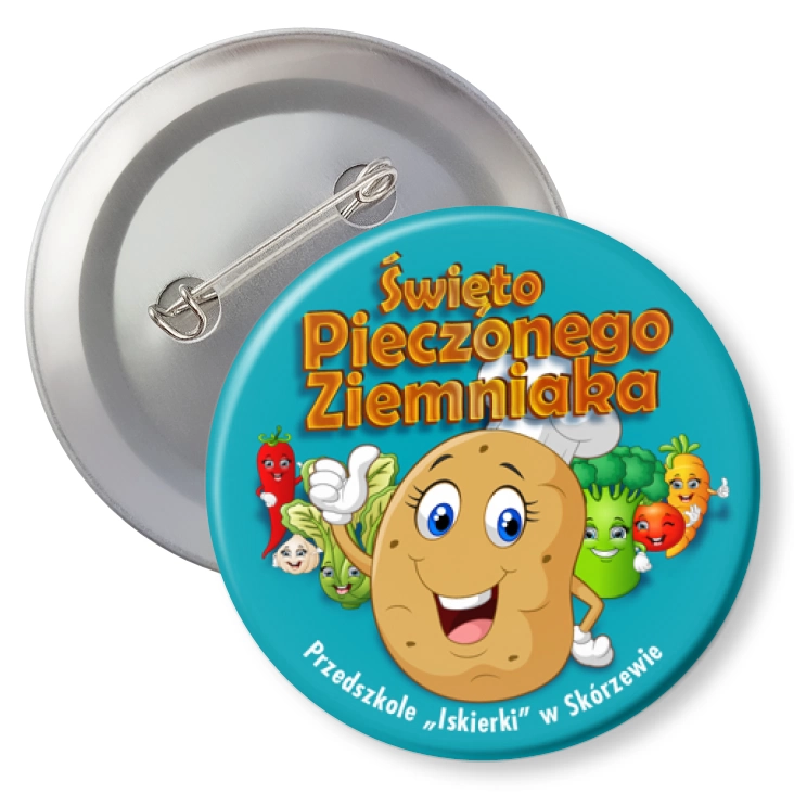 przypinka agrafka Święto Pieczonego Ziemniaka Iskierki Skórzewo