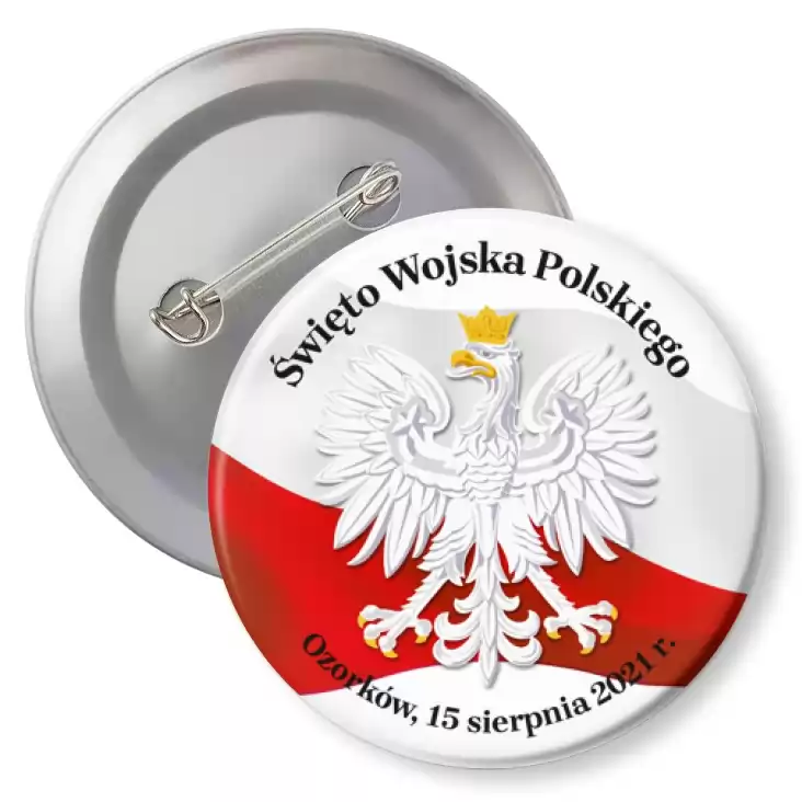 przypinka z agrafką Święto Wojska Polskiego Ozorków