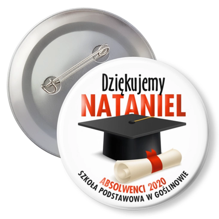 przypinka z agrafką Szkoła Podstawowa w Goślinowie