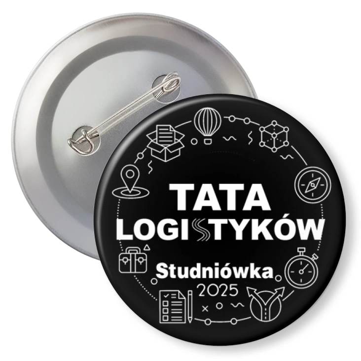 przypinka z agrafką Tata logistyków studniówka