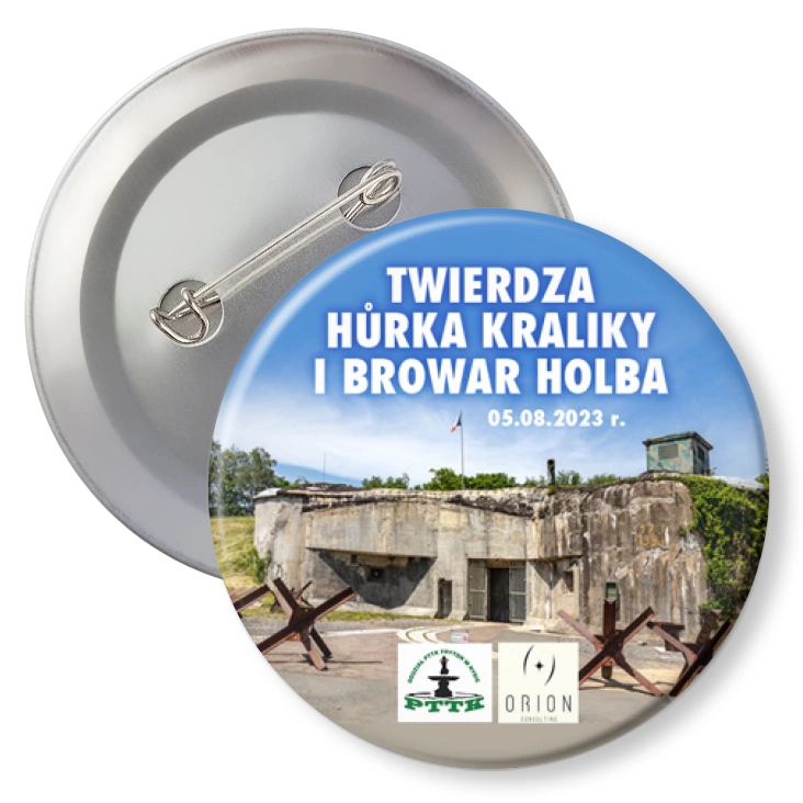 przypinka z agrafką Twierdza Hurka Kraliky i Browar Holb