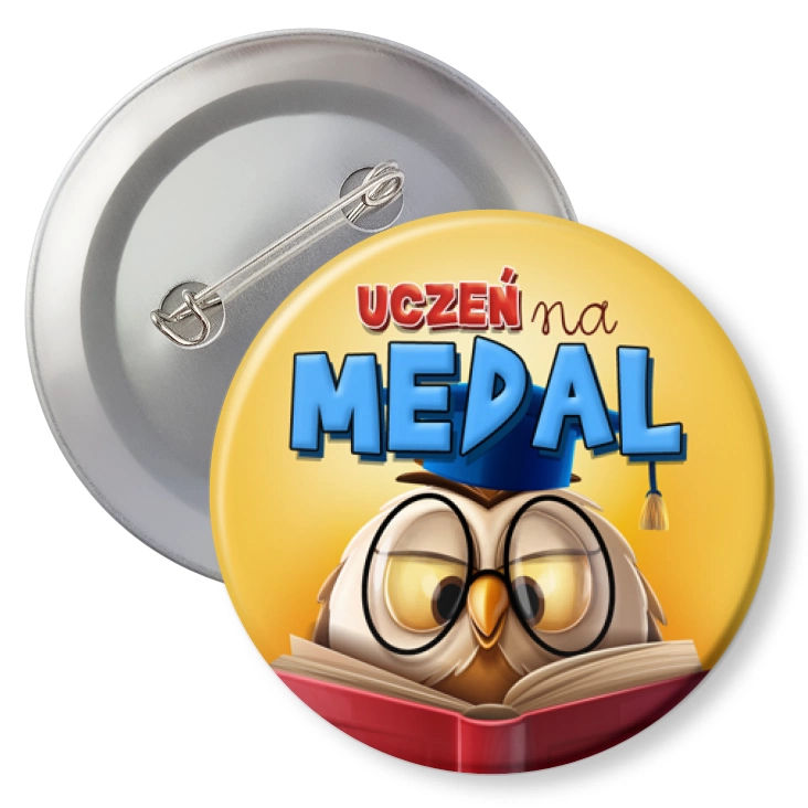 przypinkaUczeń na medal sowa z biretem