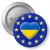 Przypinka z agrafką Ukraina w gwiazdkach Unii Europejskiej