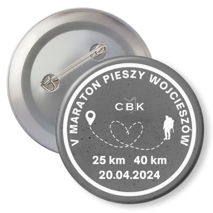przypinka agrafka V Maraton pieszy Wojcieszów