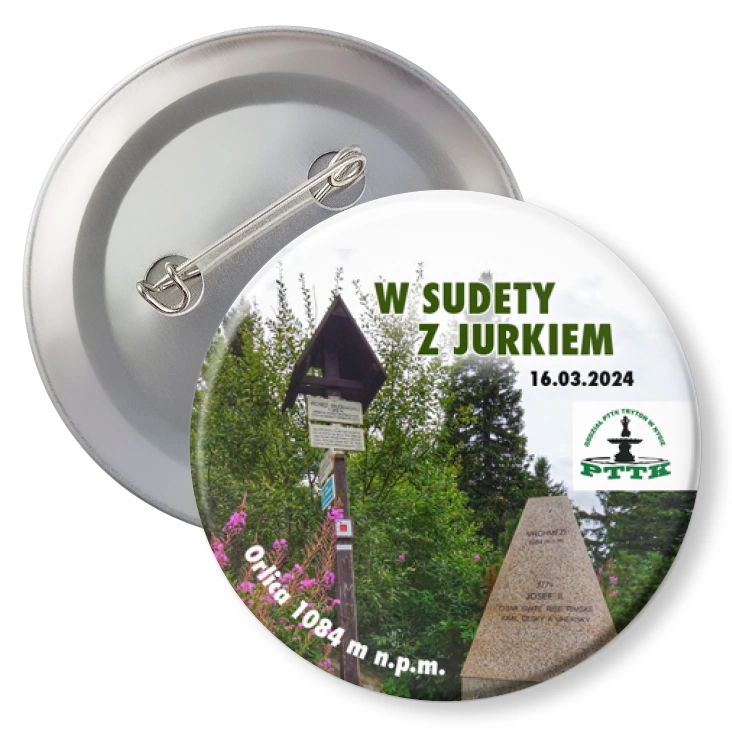 przypinka agrafka W Sudety z Jurkiem