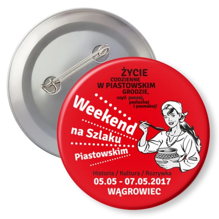 przypinka z agrafką Weekend na szlaku