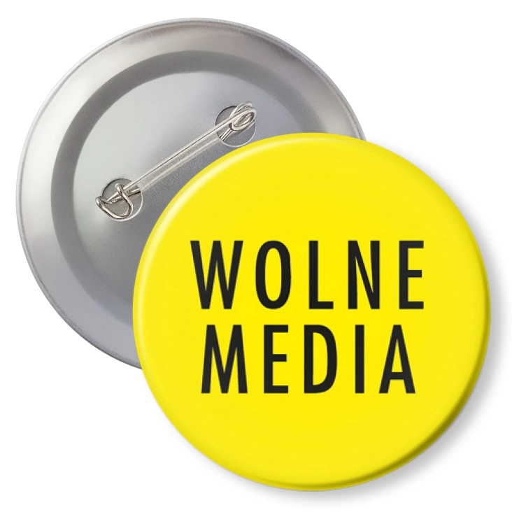 przypinkaWolne media na żółtym tle