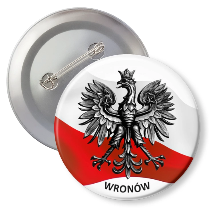 przypinka z agrafką Wronów orzeł