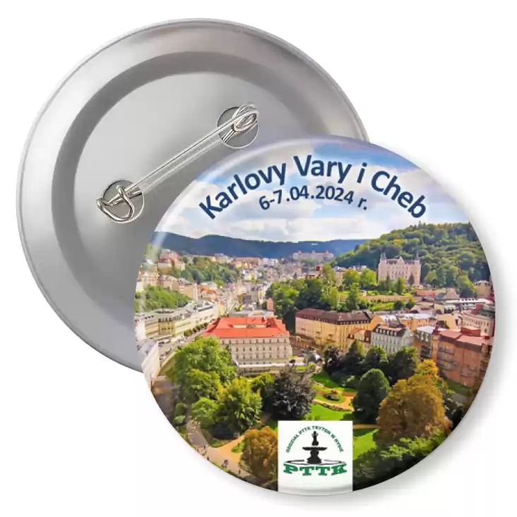przypinka z agrafką Wycieczka krajoznawcza Karlovy Vary i Cheb