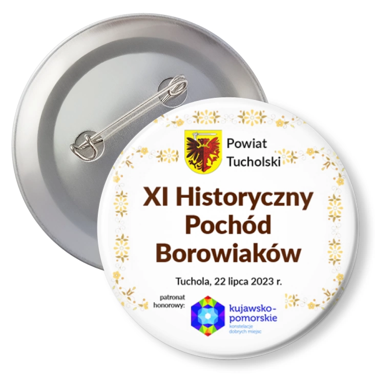 przypinka z agrafką XI Historyczny Pochód Borowiaków