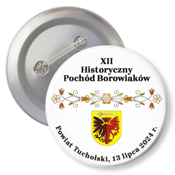 przypinka z agrafką XII Historyczny Pochód Borowiaków