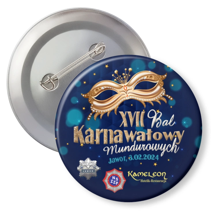 przypinka agrafka XVII Bal Karnawałowy Mundurowych