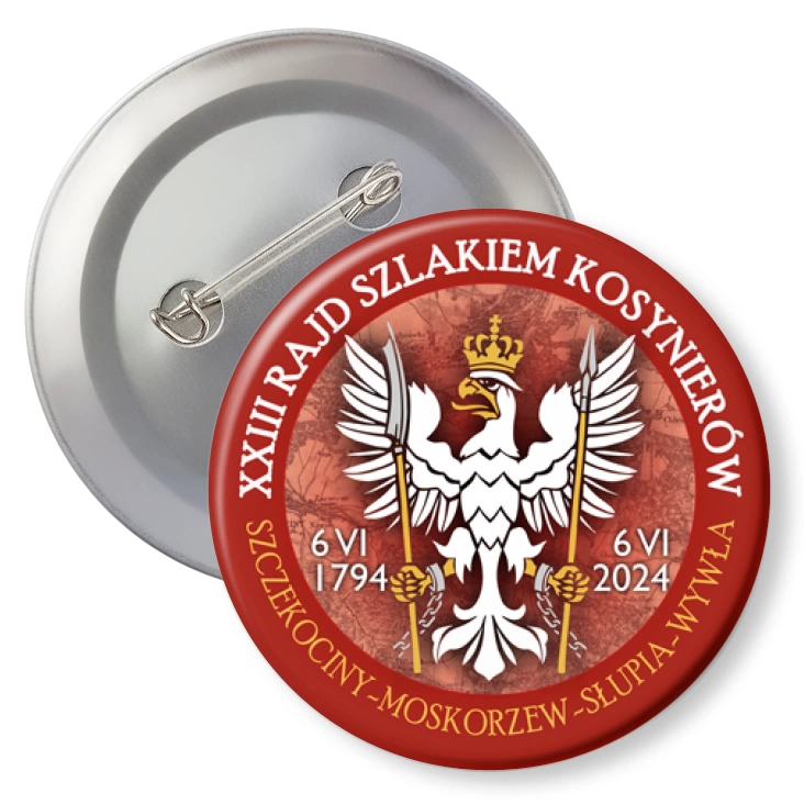 przypinka agrafka XXIII Rajd Szlakiem Kosynierów