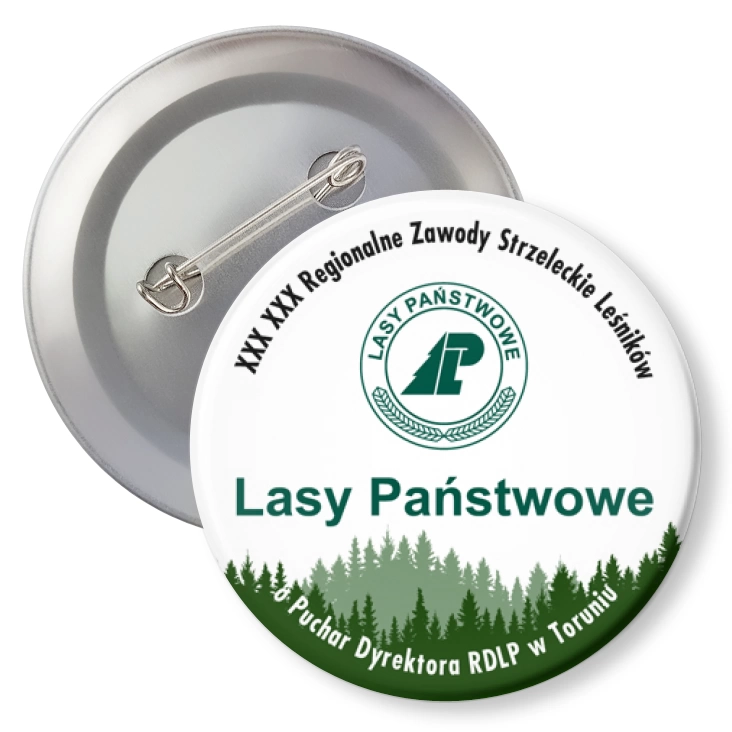 przypinka agrafka XXX XXX Regionalne Zawody Strzeleckie Leśników