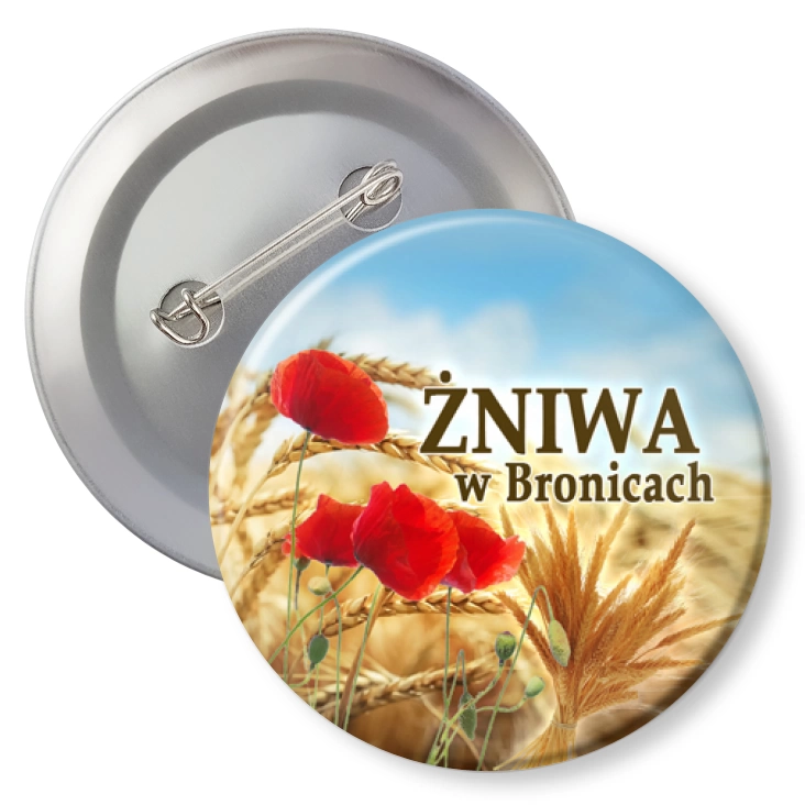 przypinka z agrafką Żniwa w Bronicach 2023