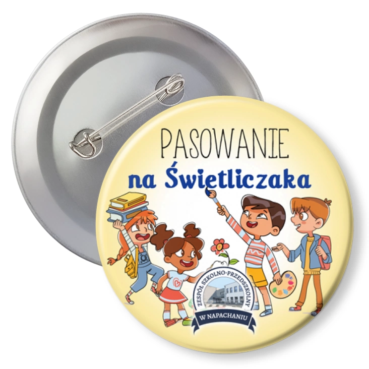 przypinka z agrafką ZSP Napachanie Pasowanie na Świetliczaka