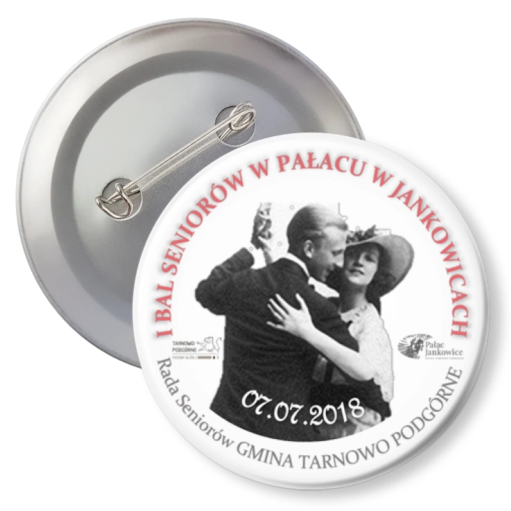 przypinka agrafka I Bal Seniorów w Pałacu w Jankowicach