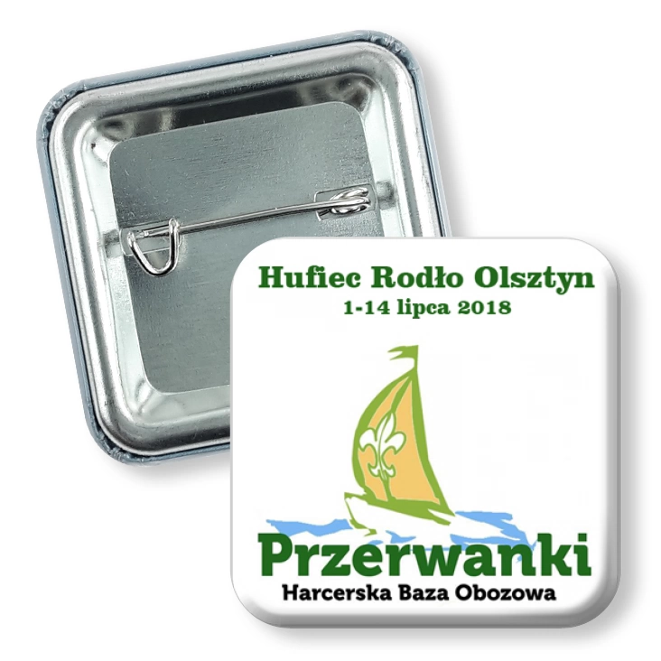 przypinka kwadrat agrafka Hufiec Rodło Olsztyn