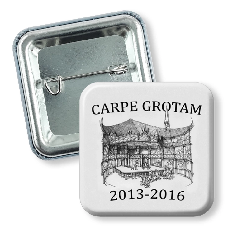 przypinka kwadrat agrafka Carpe Grotam
