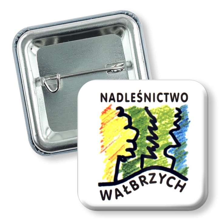 przypinka kwadrat Nadleśnictwo Wałbrzych