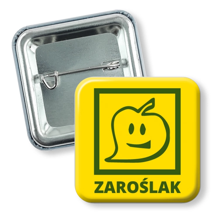 przypinka kwadrat agrafka Zaroślak