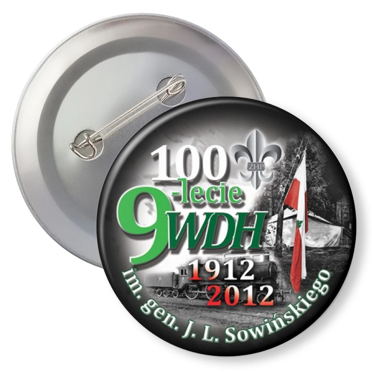 przypinka z agrafką 100-lecie 9 WDH