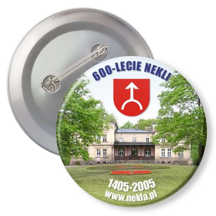 przypinka z agrafką 600-lecie Nekli