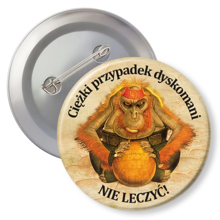 przypinka z agrafką Ciężki przypadek dyskomani