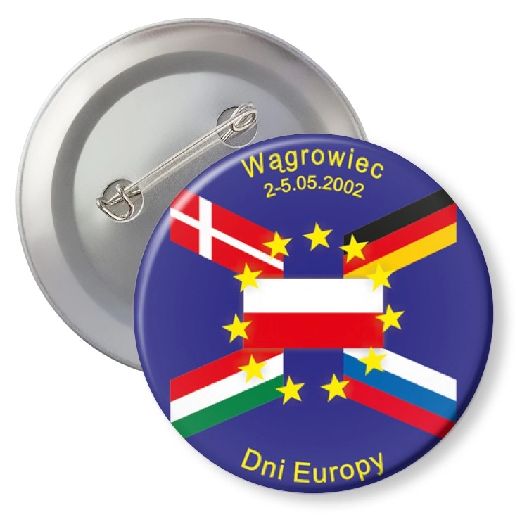 przypinka z agrafką Dni Europy - Wągrowiec 2002