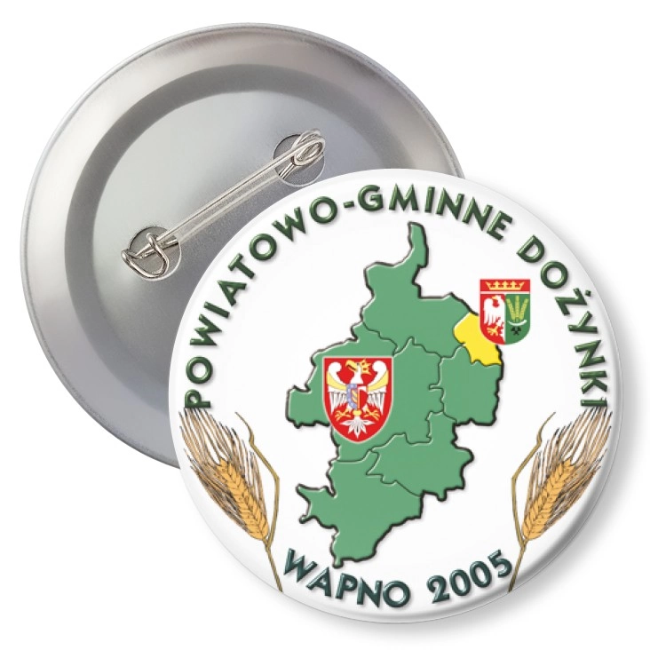 przypinka agrafka Dożynki Wapno 2005
