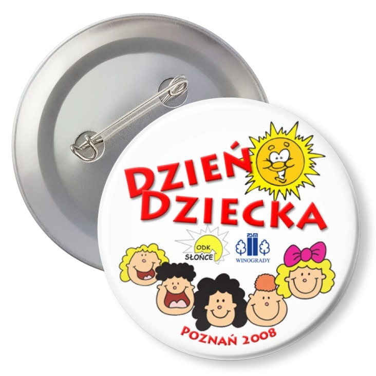 przypinka z agrafką Dzień Dziecka 2008