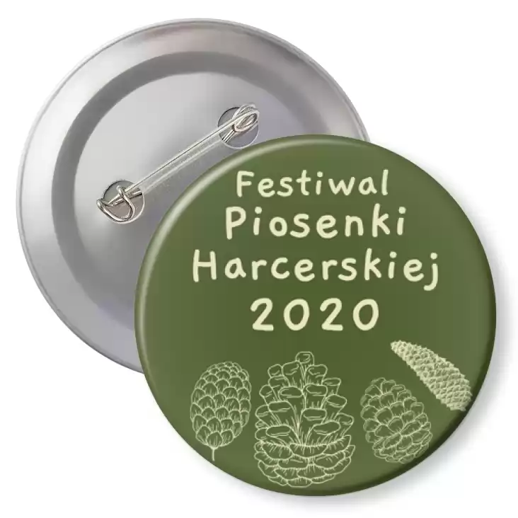 przypinka z agrafką Festiwal Piosenki Harcerskiej 2020