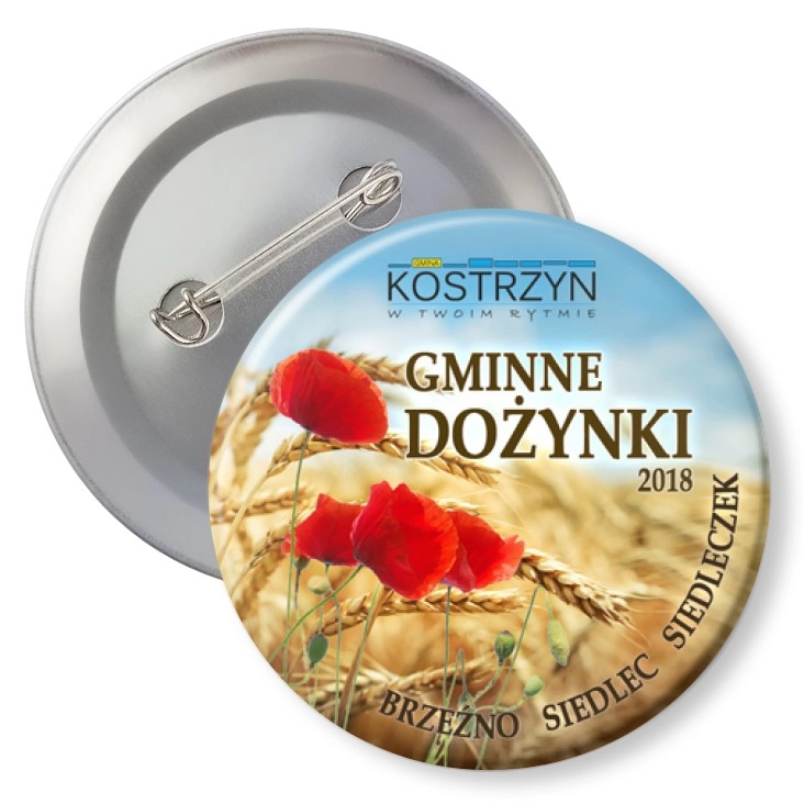 przypinka z agrafką Gminne Dożynki 2018