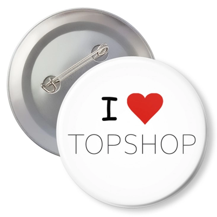 przypinka z agrafką I love topshop