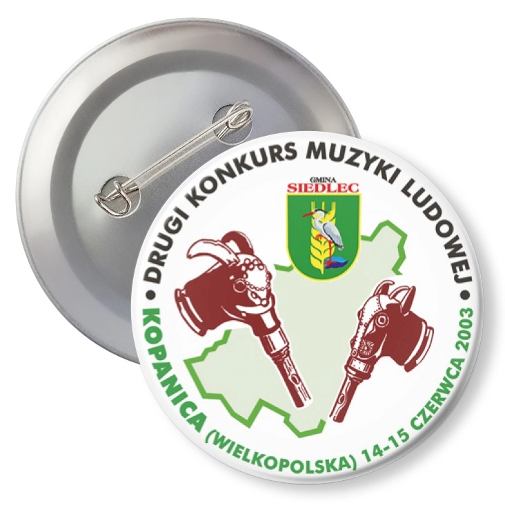 przypinka agrafka II Konkurs Muzyki Ludowej 