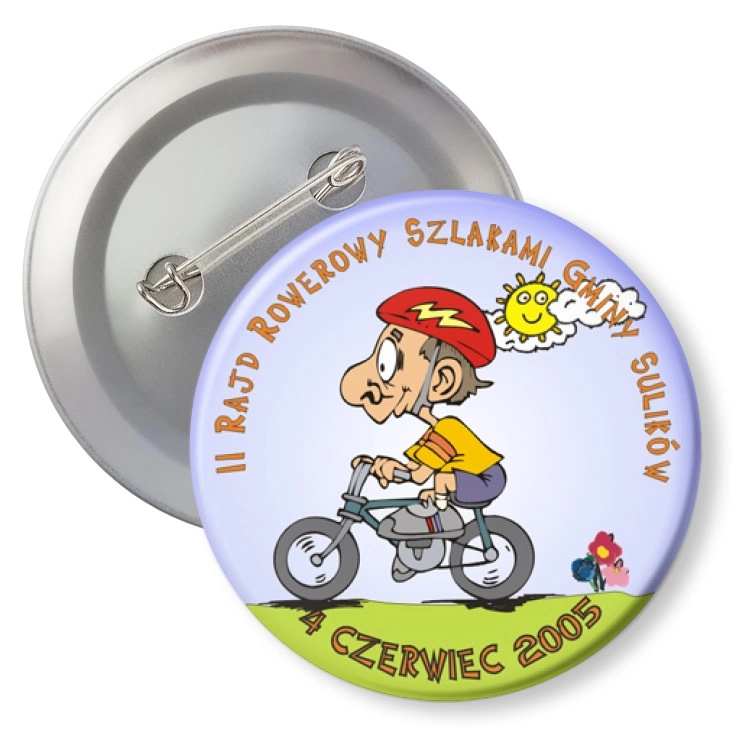 przypinka z agrafką II Rajd Rowerowy Szlakami Gminy Sulików