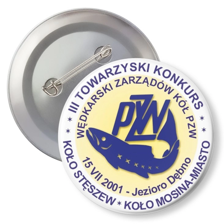 przypinka agrafka III Towarzyski Konkurs Wędkarski Zarządów Kół PZW