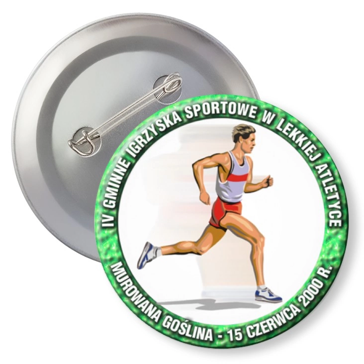 przypinka z agrafką IV Gminne Igrzyska Sportowe w Lekkiej Atletyce