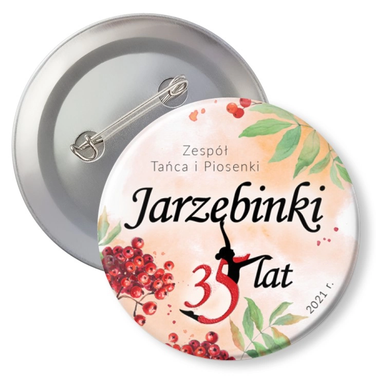 przypinka z agrafką Jarzębinki