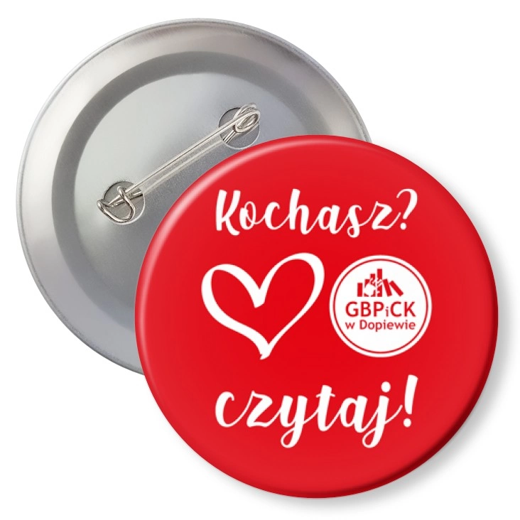 przypinka z agrafką Kochasz? Czytaj!