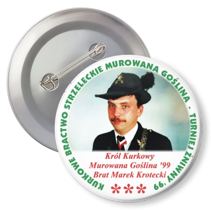 przypinka z agrafką Kurkowe Bractwo Strzeleckie Murowana Goślina - Turniej Żniwny
