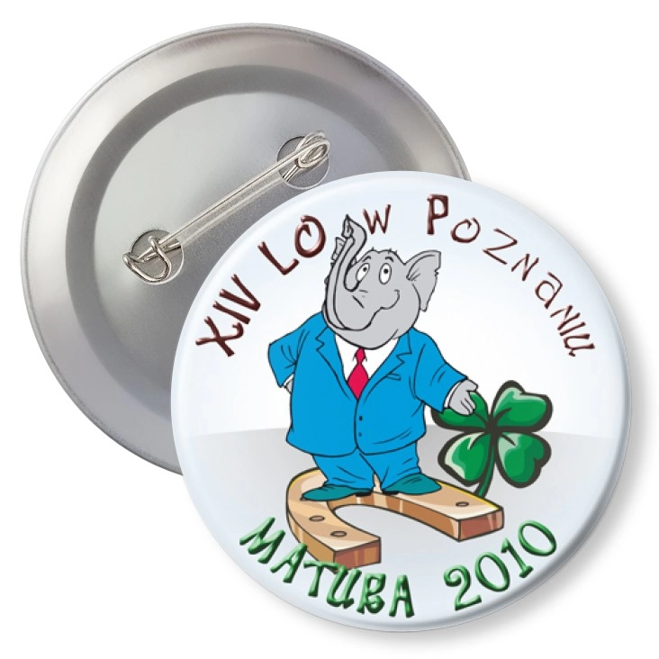 przypinka z agrafką Matura 2010 LO XIV Poznań
