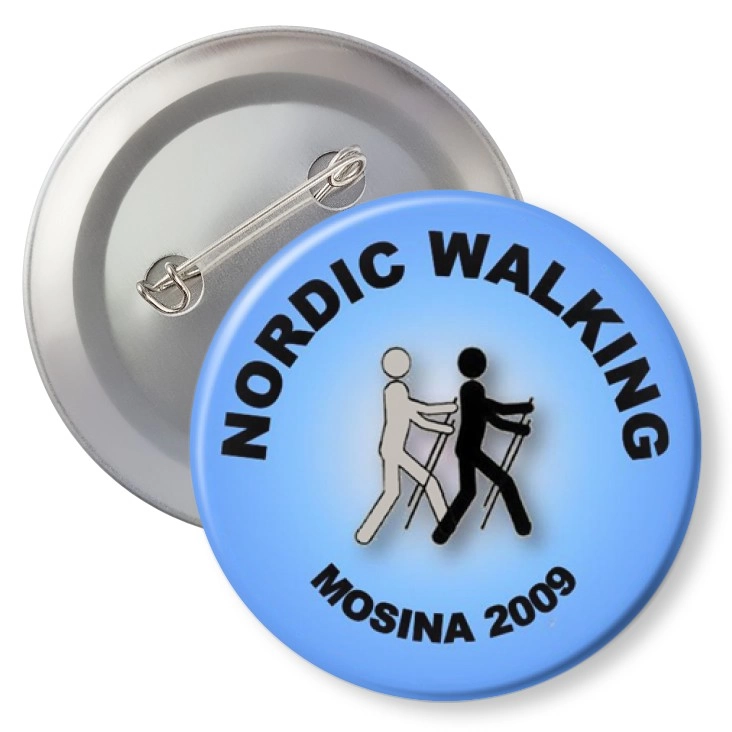 przypinka z agrafką Nordic Walking