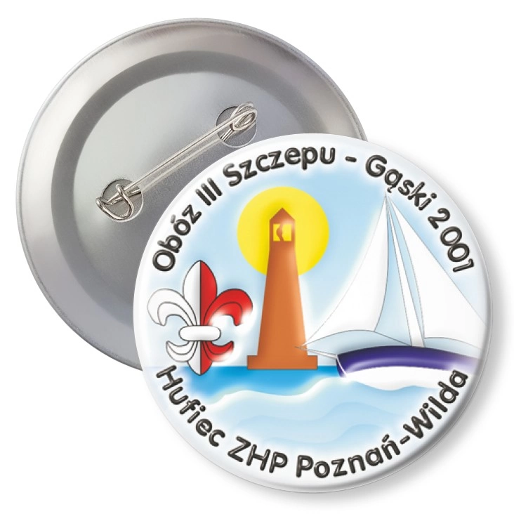 przypinka z agrafką Obóz III Szczepu - Gąski