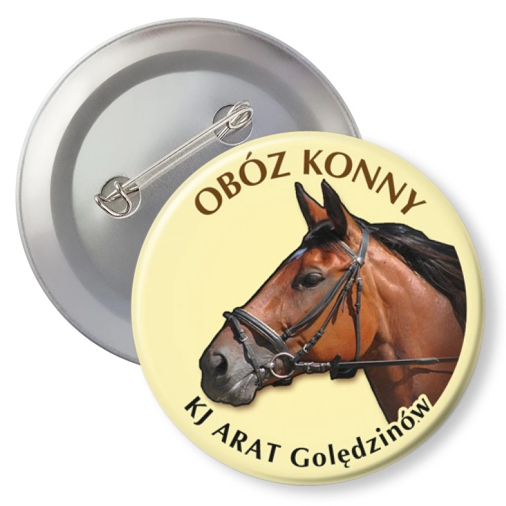 przypinka z agrafką Obóz Konny Golędzinów