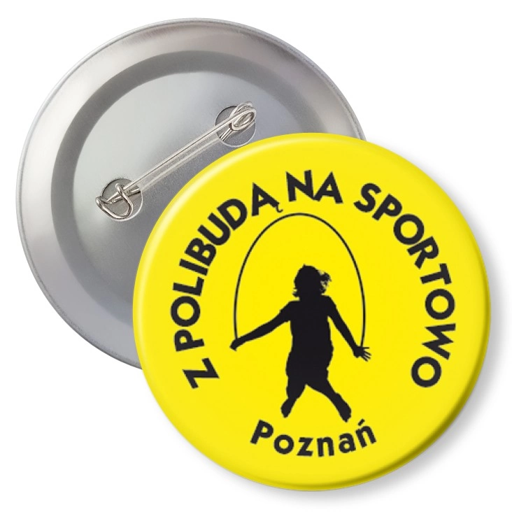 przypinka z agrafką Politechnika Poznańska - Skakanka
