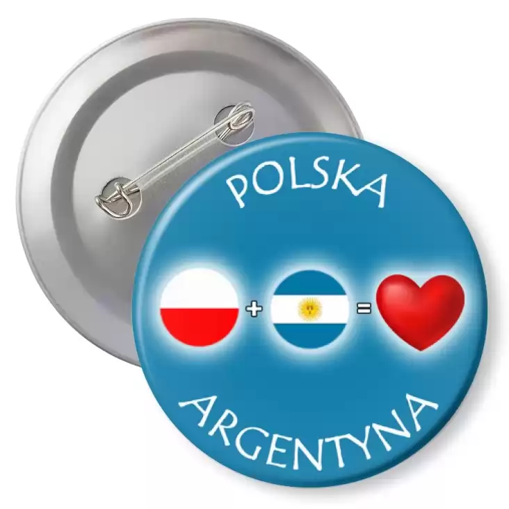 przypinka z agrafką Polska Argentyna