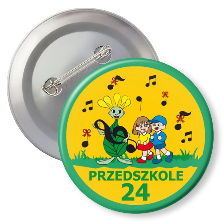 przypinka z agrafką Przedszkole nr 24 w Poznaniu